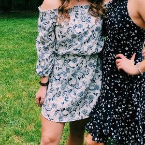 White Floral Banana Republic Dress